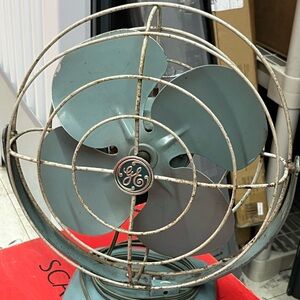 GE Retro Blue Metal Fan